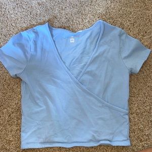 blue wrap tshirt